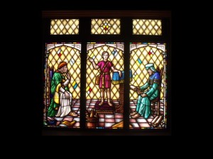 May 10 stained glass window
